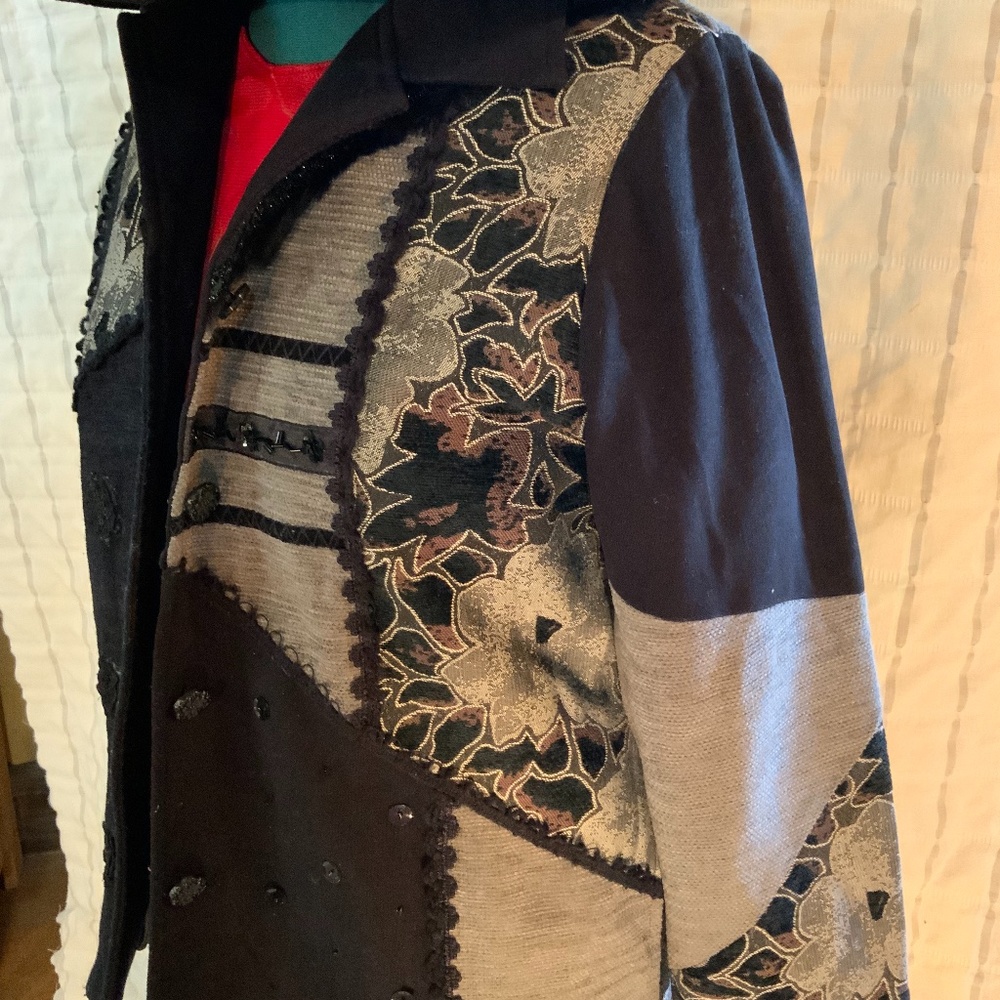 Black and Gray Color Block GRAFF Blazer size medium